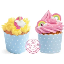 Décors en Sucre Licorne et Arc en Ciel x6 Scrapcooking