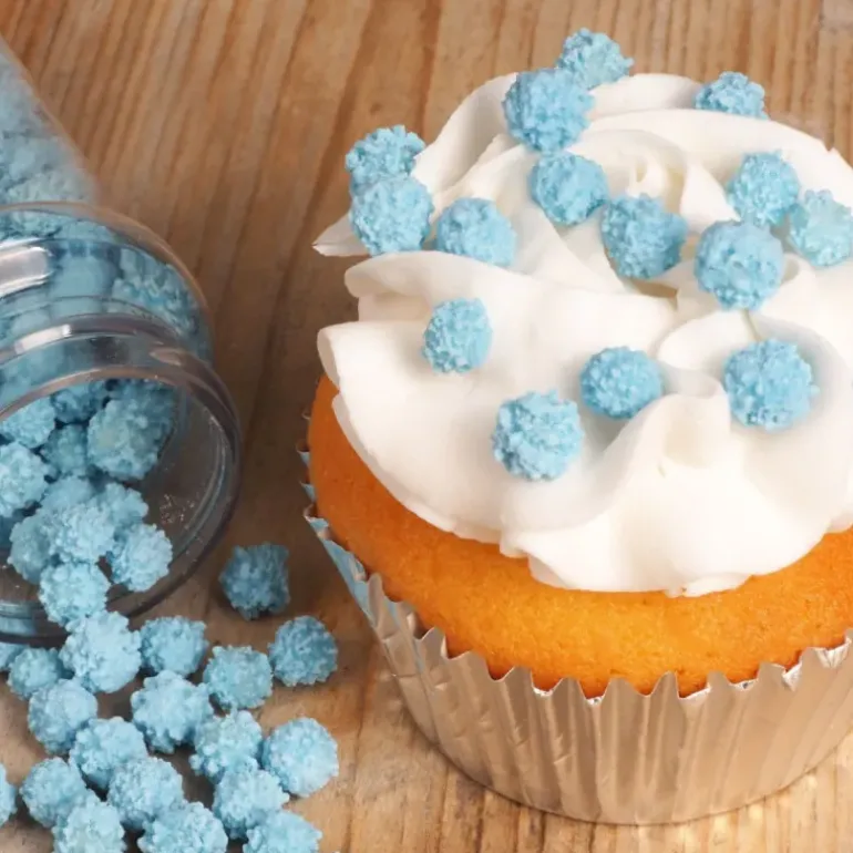 Décors en Sucre Mimosa Bleu 45g Funcakes
