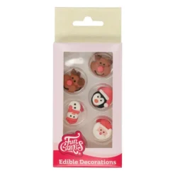 Décors en Sucre Personnages de Noël (x12) Funcakes