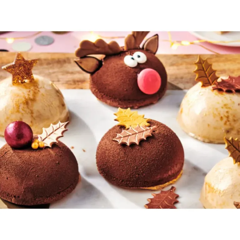 Décors en Sucre Renne Rudolph au Nez Rouge Noël Funcakes