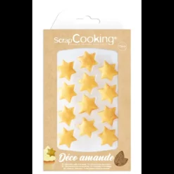 Décors Pâte d'Amande Etoiles Dorées Scrapcooking (x6)