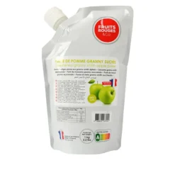 DLUO Dépassée Purée de Pomme Verte Granny Smith 1kg Fruits Rouges & Co