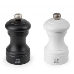Duo Moulin à Poivre et à Sel Bistro 10 cm Noir et Blanc Peugeot