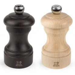 Duo Moulin à Poivre et à Sel Bistro 10 cm Chocolat et Naturel Peugeot