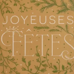 Embout de Bûche Chocolat Blond Joyeuses Fêtes 80 x 80 mm (x42) Florensuc