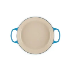 Faitout Azur en Fonte avec Intérieur Sable 30 cm Le Creuset Signature