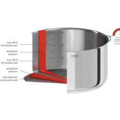Faitout Casteline Ø 22 cm Manche Amovible Inox Cristel