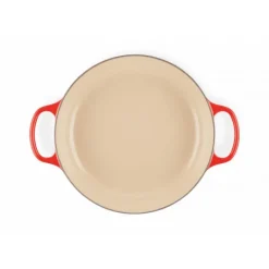 Faitout Cerise en Fonte avec Intérieur Sable 30 cm Le Creuset Signature