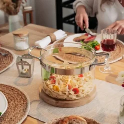 Faitout en Verre avec Couvercle 20 x H 15 cm Belissam Mastrad