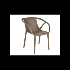Fauteuil en Polypropylène effet Chevrons Hop Taupe Ezpeleta