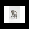 Fauteuil Imitation Rotin Moka et Bois Lyrose