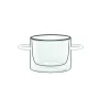 FIN DE SERIE Casserole En Verre Double Paroi 12 cl (x2) Luigi Bormioli THERMIC GLASS