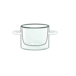 FIN DE SERIE Casserole En Verre Double Paroi 12 cl (x2) Luigi Bormioli THERMIC GLASS
