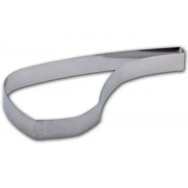 FIN DE SERIE Cercle Inox Côte d'Agneau 10 x 5,5 cm x H 3 cm Gobel