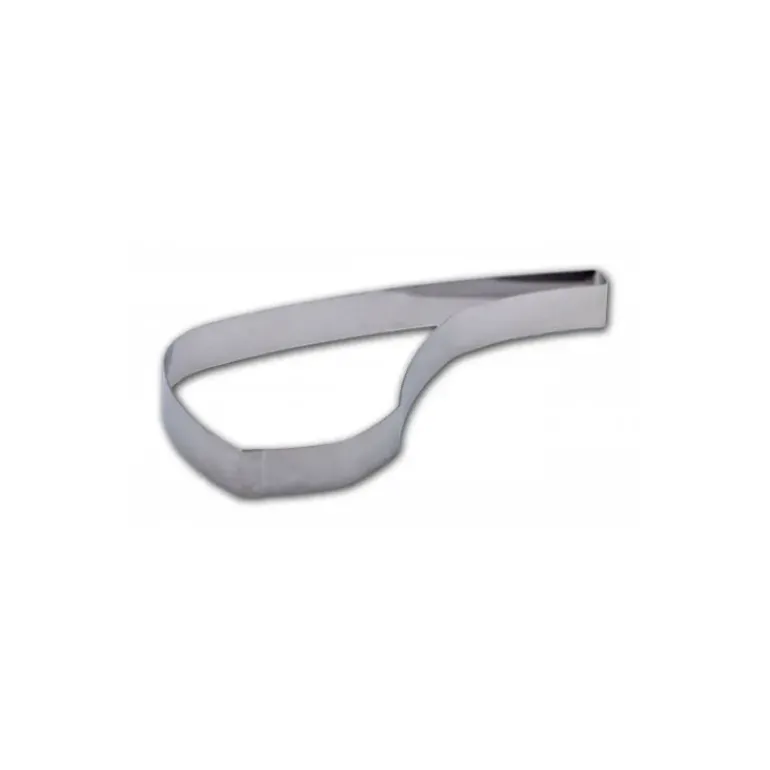 FIN DE SERIE Cercle Inox Côte d'Agneau 14 x 4,5 cm x H 1,5 cm Gobel