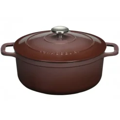 FIN DE SERIE Cocotte en Fonte Ronde 20 cm Bois de Rose Chasseur