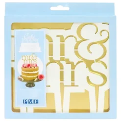FIN DE SERIE Découpoir Cake Topper Mr & Mrs Moderne 16,5 x 15 cm PME