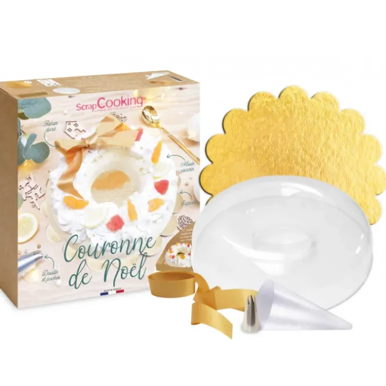 FIN DE SERIE Kit Gâteau Couronne de Noël Scrapcooking