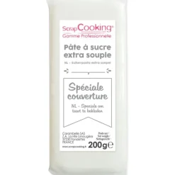 FIN DE SERIE Pâte à Sucre Blanche Spéciale Couverture 200g Scrapcooking