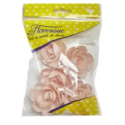 Fleur Azyme Bio Rose Rose 5 cm x5 Florensuc