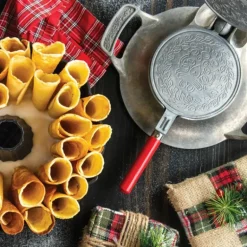 Gaufrier Norvégien Krumkake Fonte d'Aluminium Ø13 cm Nordic Ware