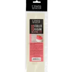 Gélatine Bovine en Feuilles x10