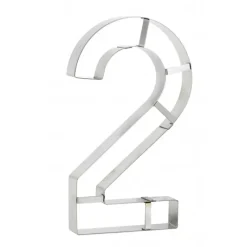 Grand Emporte Pièce Inox Chiffre 2 32x18 cm