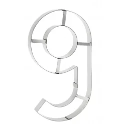 Grand Emporte Pièce Inox Chiffre 6 ou 9 32x18 cm (x1)