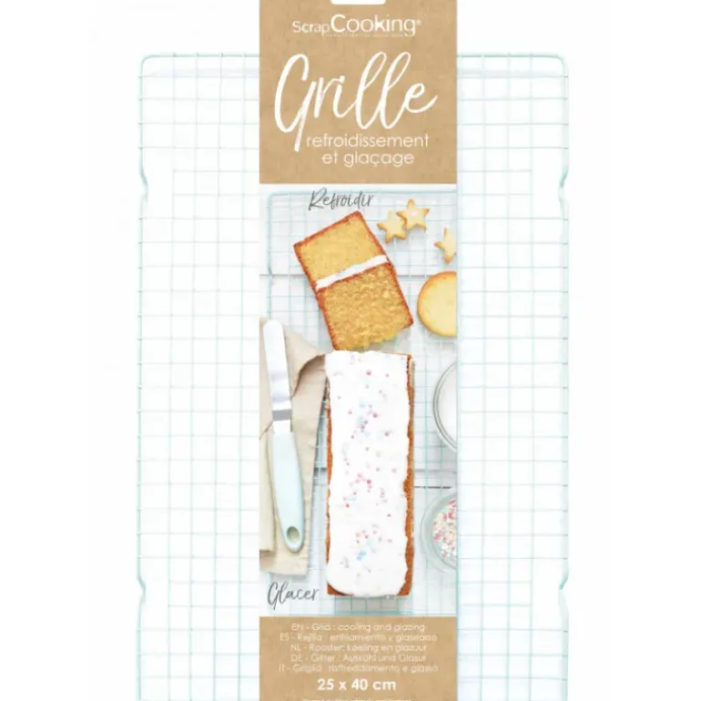 Grille Pâtisserie en Métal 25 x 40 cm ScrapCooking