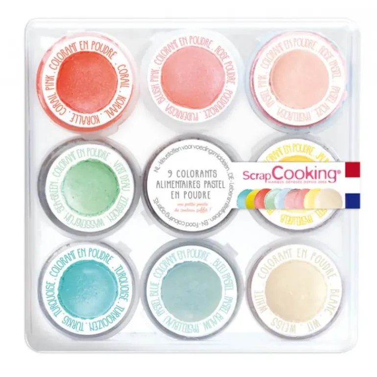 Kit colorant alimentaire pastel en poudre 15.8 g (x9) ScrapCooking