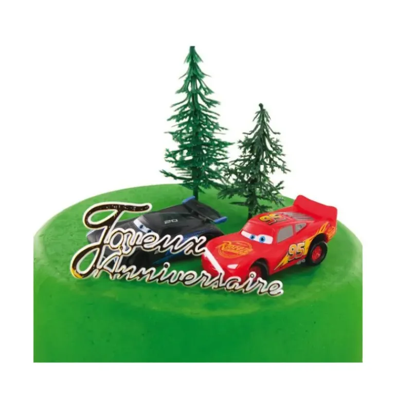 Kit Décor Gâteau Cars (4 pièces)