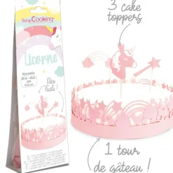 Kit Décor Gâteau Licorne (4 pièces) Scrapcooking
