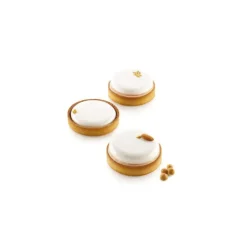 Kit Moule Silicone 4 Tartelettes Ø 100mm Silikomart Professional