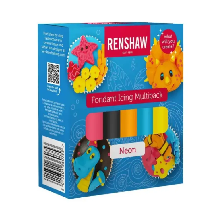 Kit Pâte à sucre Couleurs Primaires 500g Renshaw