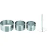 Lot Cercle Inox avec Poussoir Ø 7 / 8 et 10 cm (x3) Ibili