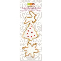 Lot Découpoirs Noël Inox Dorés x3 Scrapcooking