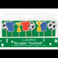 Lot de 8 Bougies Football Scrapcooking