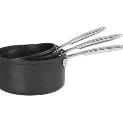 Lot de 3 Casseroles Aluminium Castel'Pro 16 à 20 cm Cristel