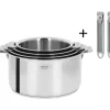 Lot de 4 Casseroles inox Casteline avec 2 Poignées Zénith Amovibles Cristel