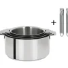Lot de 4 Casseroles inox Mutine avec 2 Poignées Zénith Amovibles Cristel
