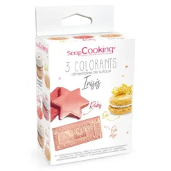 Lot de 3 Colorants Alimentaires de Surface Irisés Scrapcooking