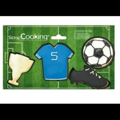 Lot de 4 Emporte-Pièces Inox Football Scrapcooking