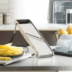 Mandoline Professionnelle Compact-PRO Inox 2 Peignes Effileurs Bron Coucke