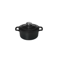 Mini Cocotte en Fonte Ronde 12 cm Noir Mat Chasseur