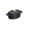 Mini Cocotte ovale 11 cm Staub fonte Noir