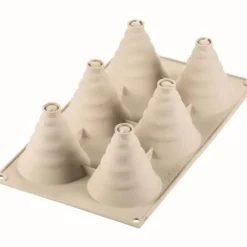 Mini Moule Silicone 6 Cônes Soffice Incanto Silikomart 3D Design