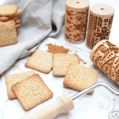 Mini Rouleau à Pâtisserie Empreinte Noël Interchangeable 7 cm (x3) Scrapcooking