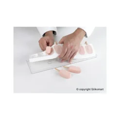 Moule à Glace Silicone 16 Mini Esquimaux avec bâtonnets SilikoMart