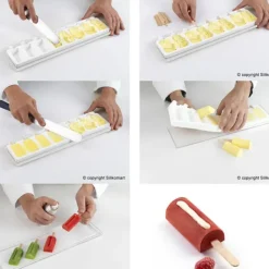 Moule à glace silicone 16 mini Chic avec bâtonnets SilikoMart