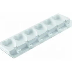 Moule à glace silicone 12 mini coeurs avec bâtonnets SilikoMart